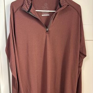 Men's Rust Quarter-Zip Sweatshirt